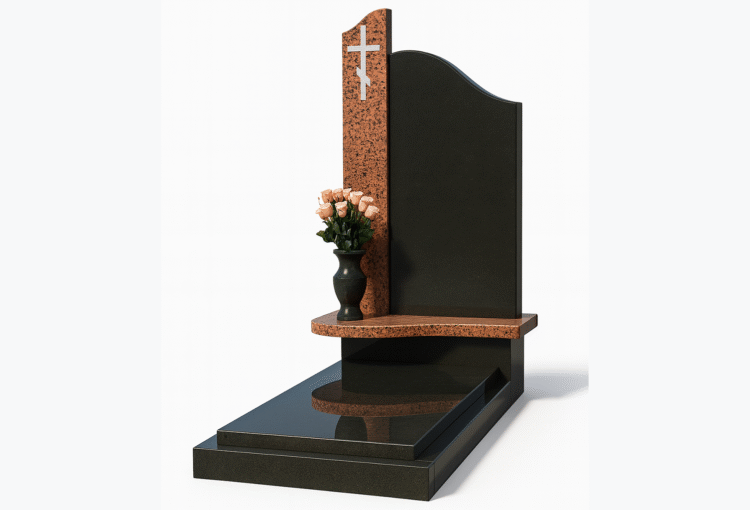 Памятник из габбро-диабаза и Balmoral Red