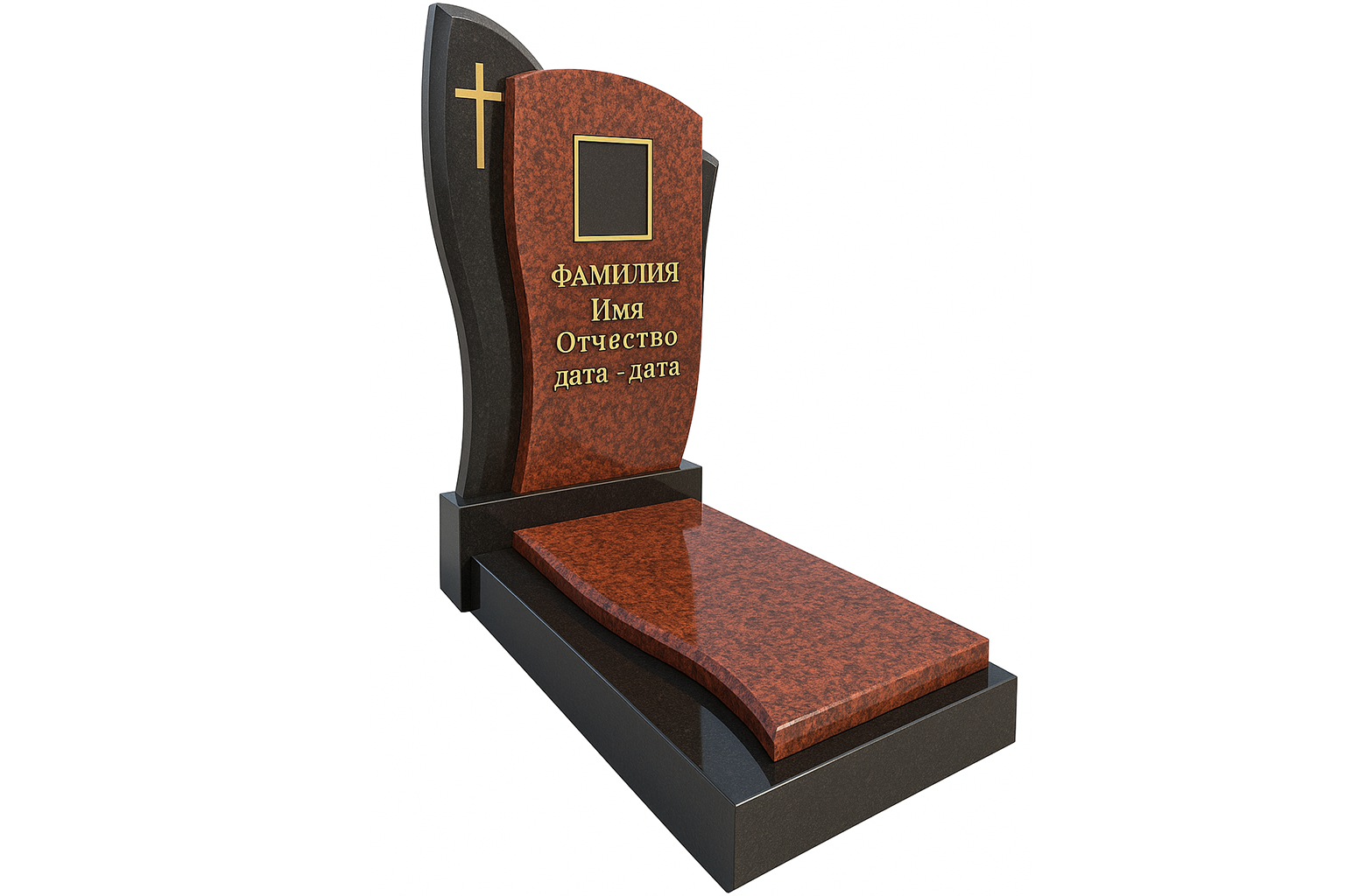 Комбинированный памятник из гранита купить в пинске