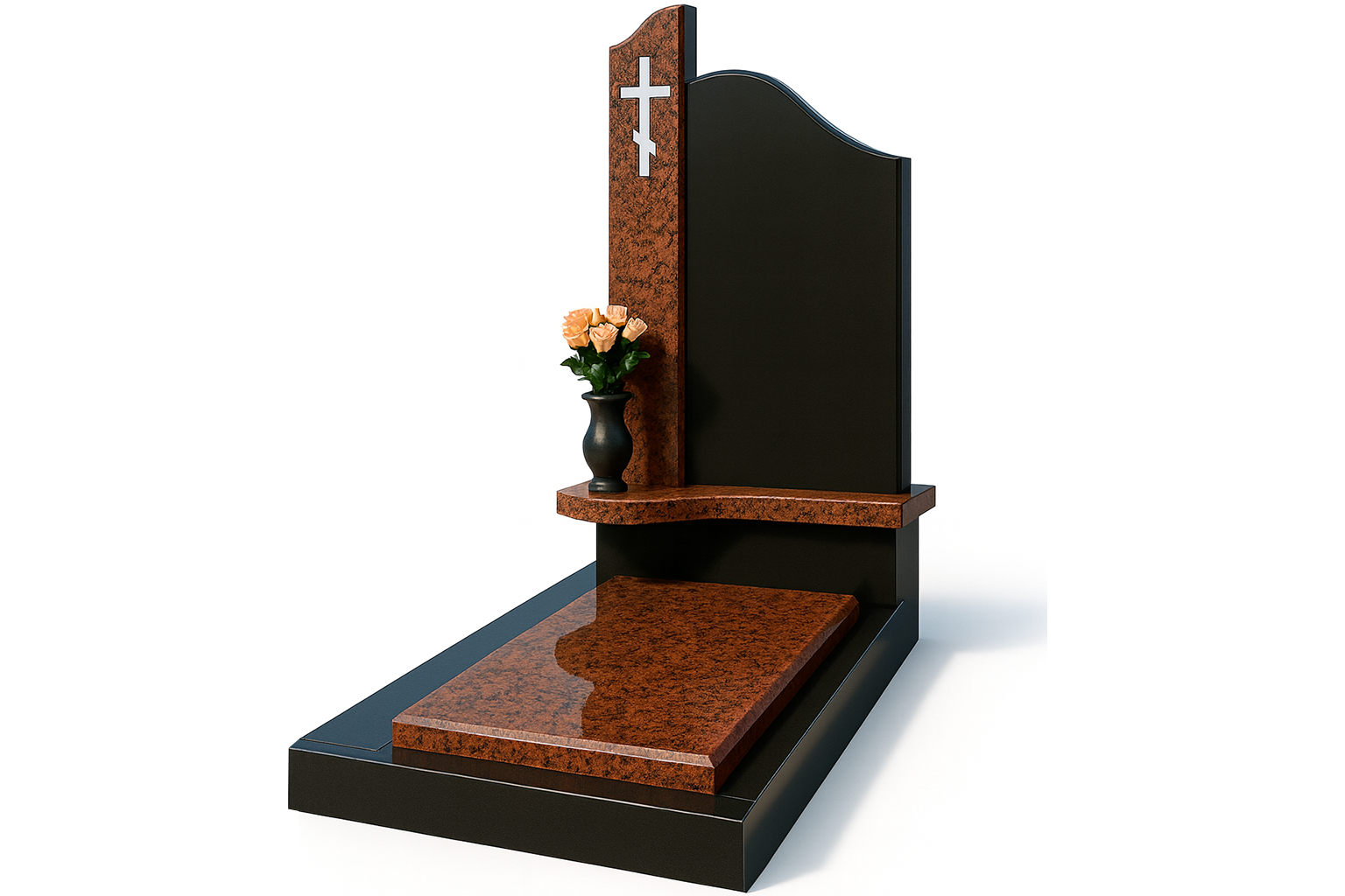 памятник из двух гранитов 2